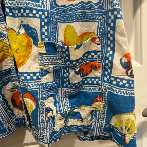 BDG Blue and Orange Casual Button Down Camp Shirt Urban Outfitters - Picture 4 of 5